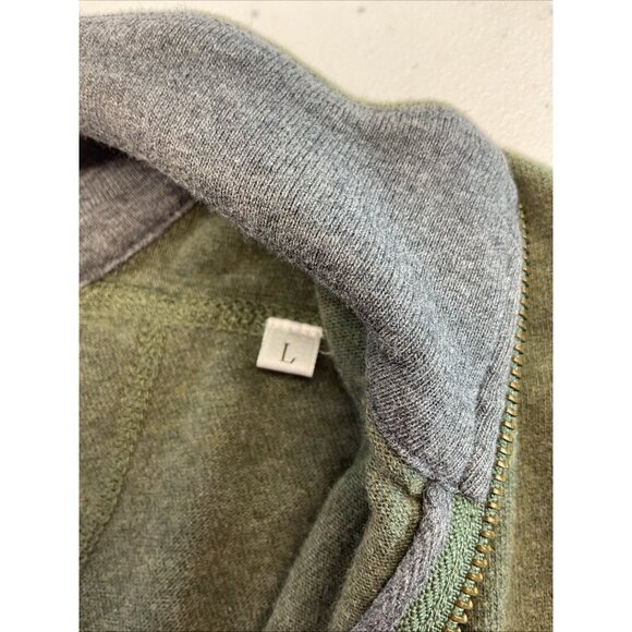 J Crew Shirt Men's Cotton Sueded Jersey 1/4 Zip Long Sleeve Collared Pullover L - Picture 4 of 11